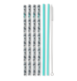 Swig Reusable Straw Set Incognito Camo & Aqua