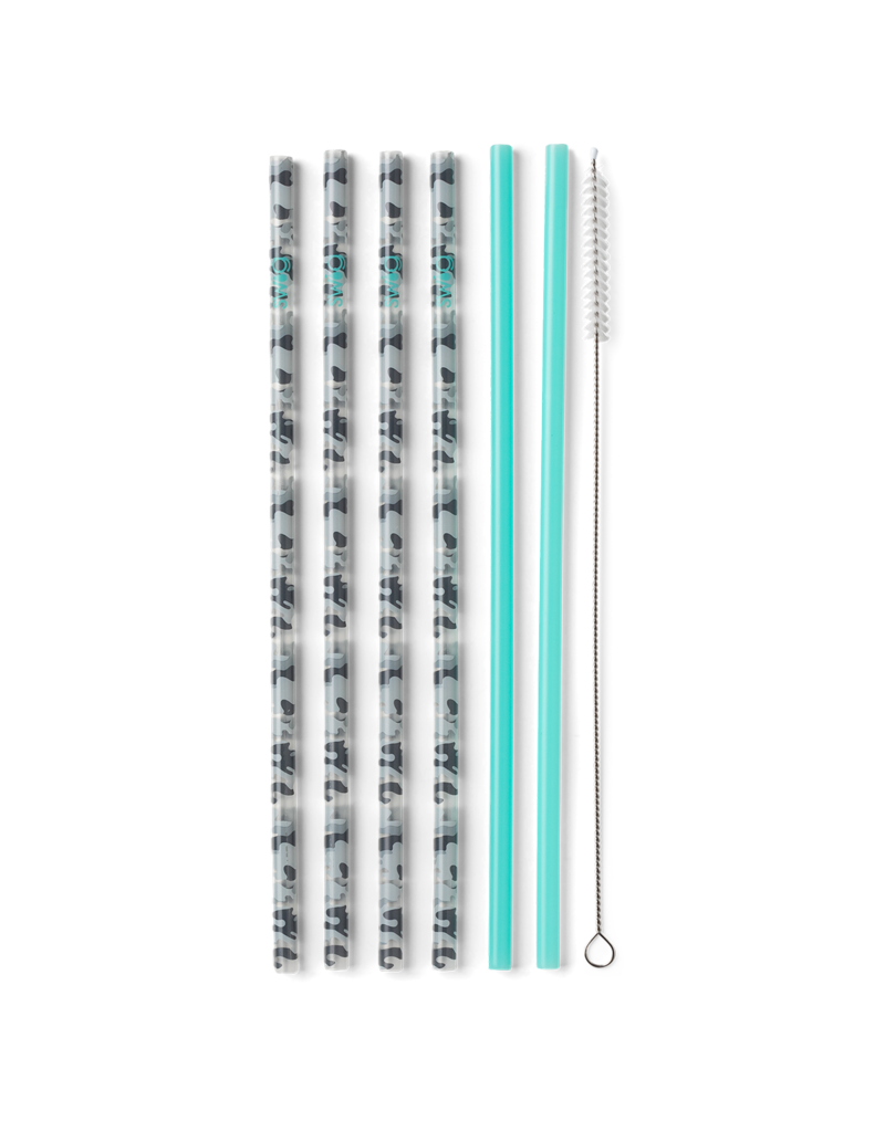 Swig Reusable Straw Set Incognito Camo & Aqua