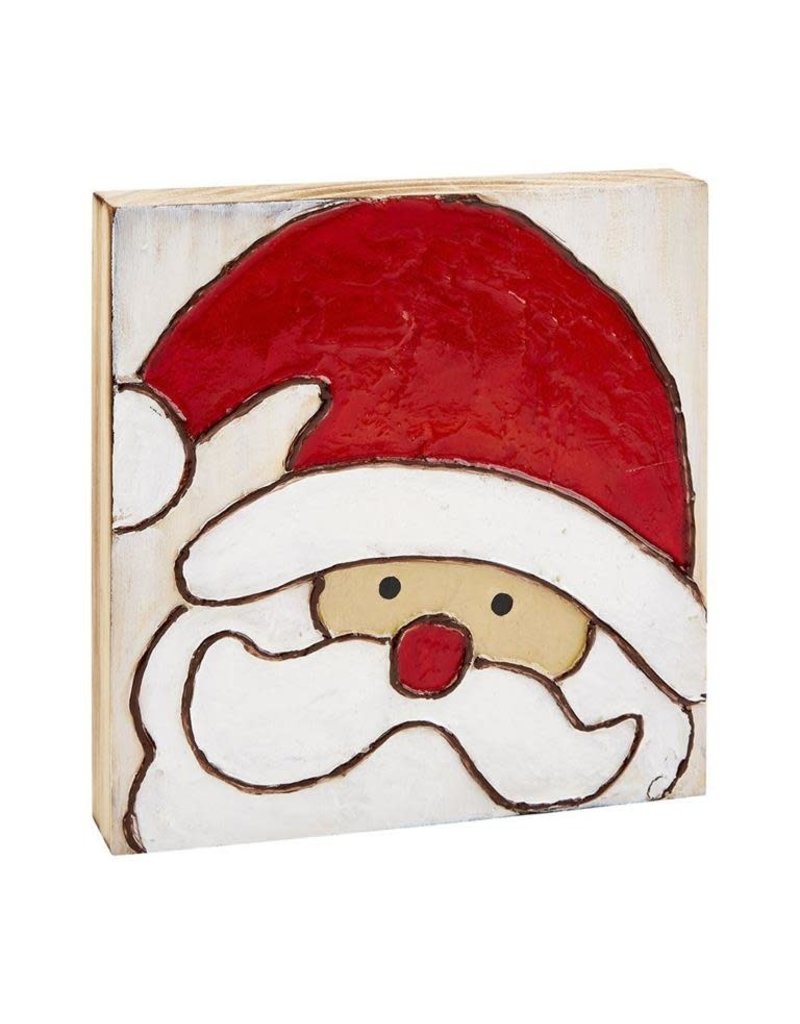 Mud Pie Painted Block Santa