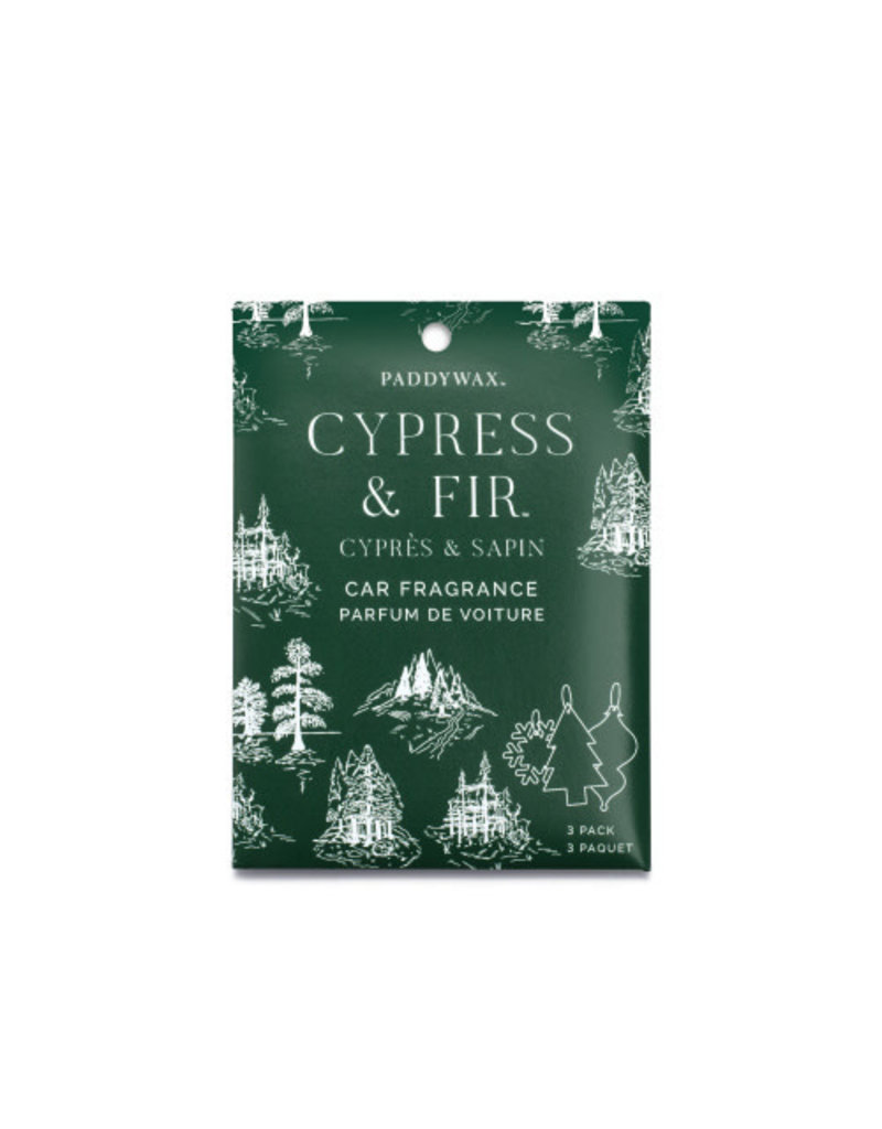 Paddywax Holiday Cypress Fir Car Fragrance 3 Pack