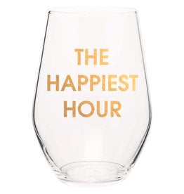 Chez Gagne Wine Glass The Happiest Hour