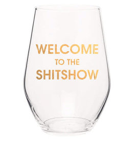 Chez Gagne Wine Glass Welcome Shitshow