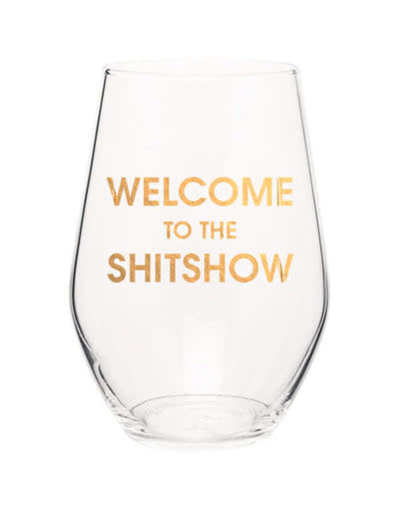 Chez Gagne Wine Glass Welcome Shitshow