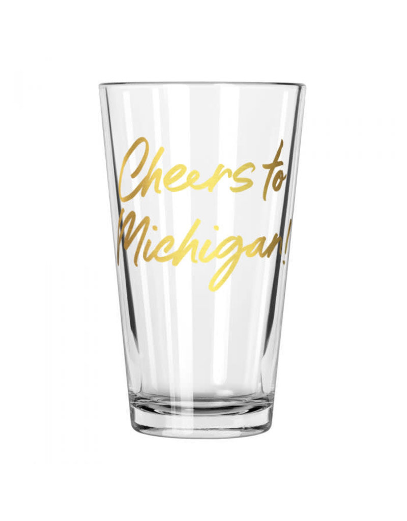 City Bird City Bird Pint Glass- Cheers To Michigan