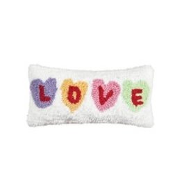 C & F Enterprises Pillow Small Hooked Talk Love