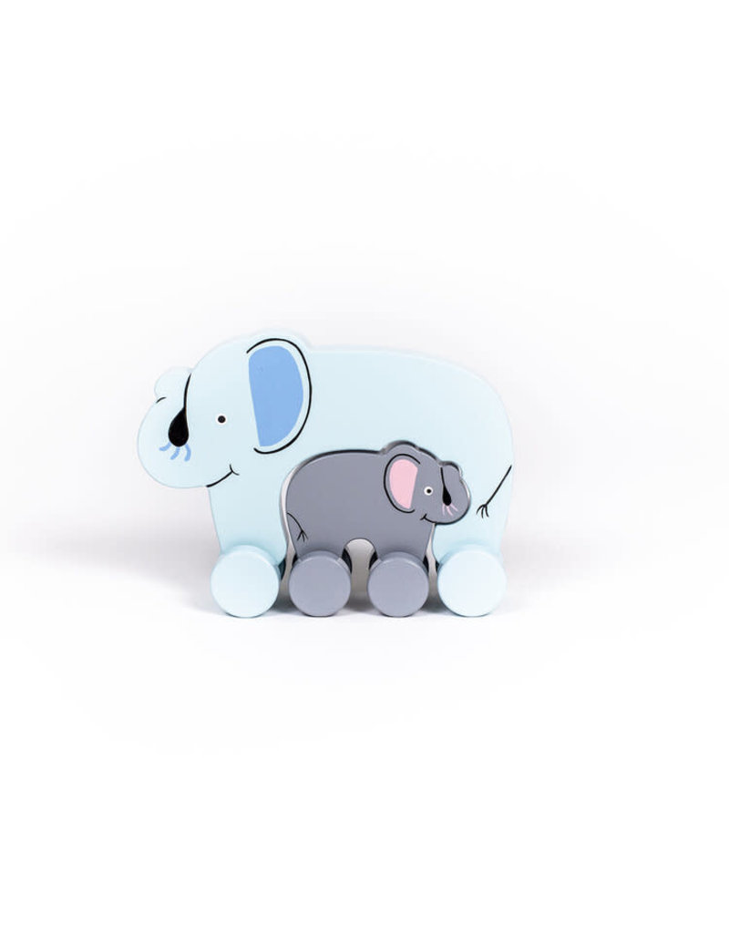 Jack Rabbit Creations Jack Rabbit Big & Little- Elephant Push Toy
