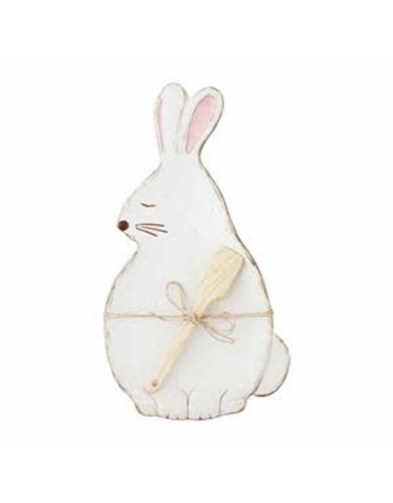 Mud Pie Bunny Shaped Cookie Plate Set