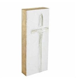 Mud Pie Mud Pie Cross Plaque Tall Silver