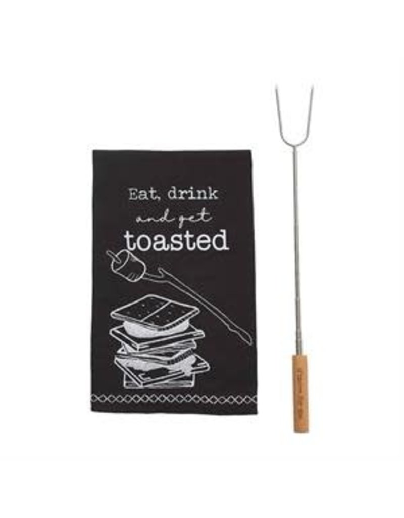 Mud Pie Mud Pie Smore Towel & Stick Set Toasted