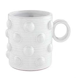 Mud Pie Mud Pie Mug All Over Beaded White