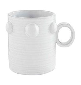 Mud Pie Mug Top Row Beaded White
