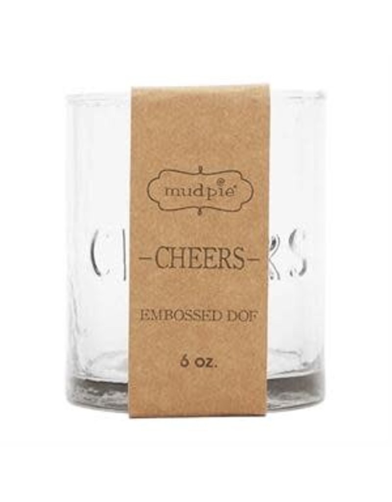 Mud Pie Double Old Fashioned Glass Cheers