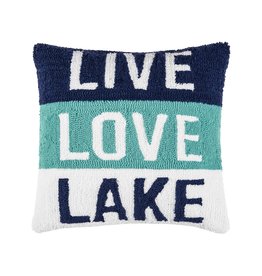 C & F Enterprises Pillow Large Hooked Live Love Lake