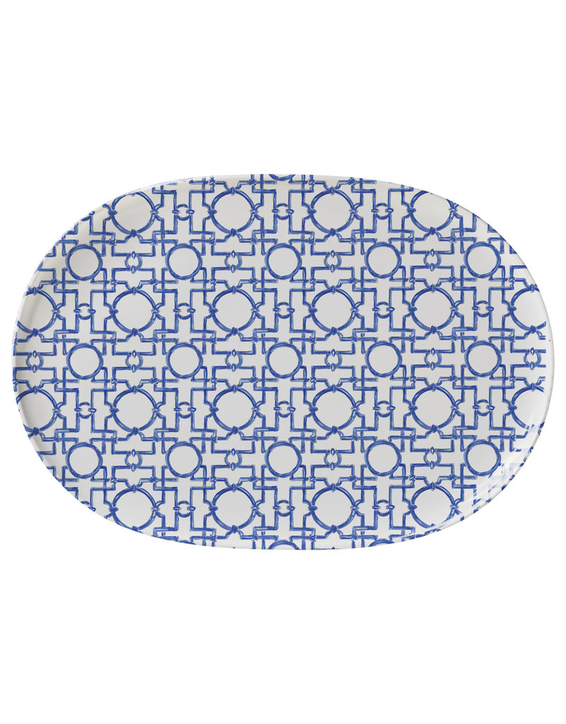 Merritt International Melamine Oval Tray Chinoiserie