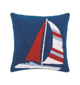 C & F Enterprises Pillow Large Hooked Sailboat