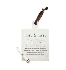 Mud Pie Marble Blessing Board Set Mr. & Mrs.