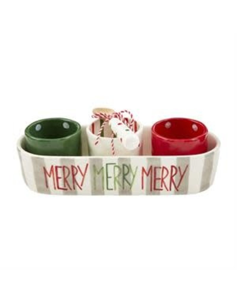 Mud Pie Mud Pie Holiday Merry Dip and Cracker Set