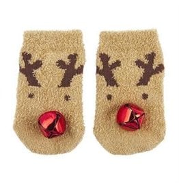 Mud Pie Mud Pie Holiday Rattle Toes Reindeer Chenille