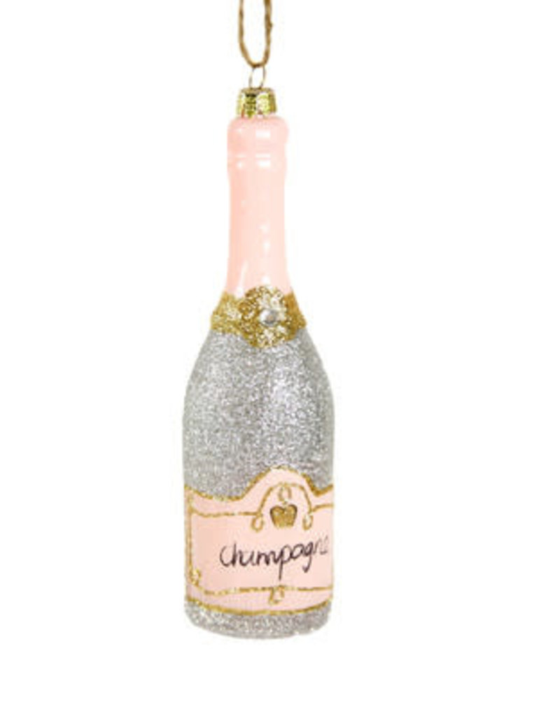 Cody Foster Ornament Glittered Champagne Silver