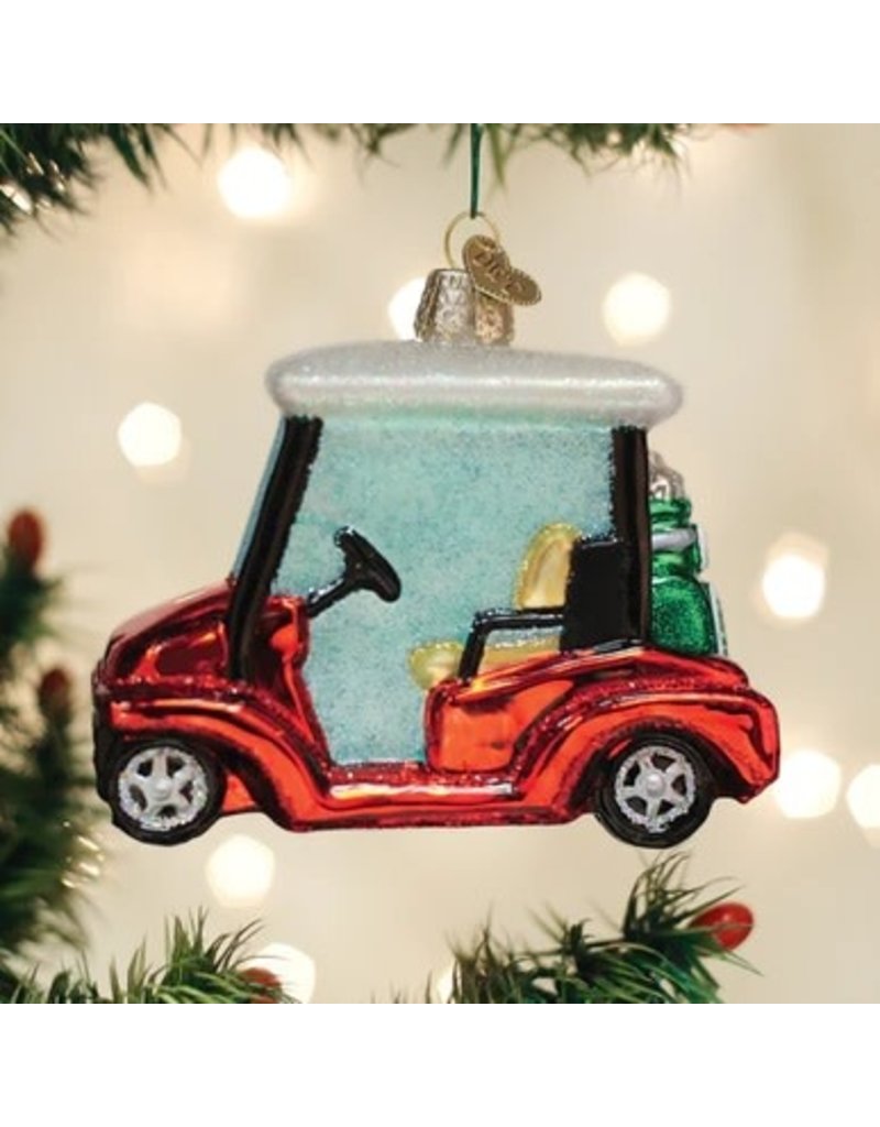 Old World Christmas Ornament Golf Cart