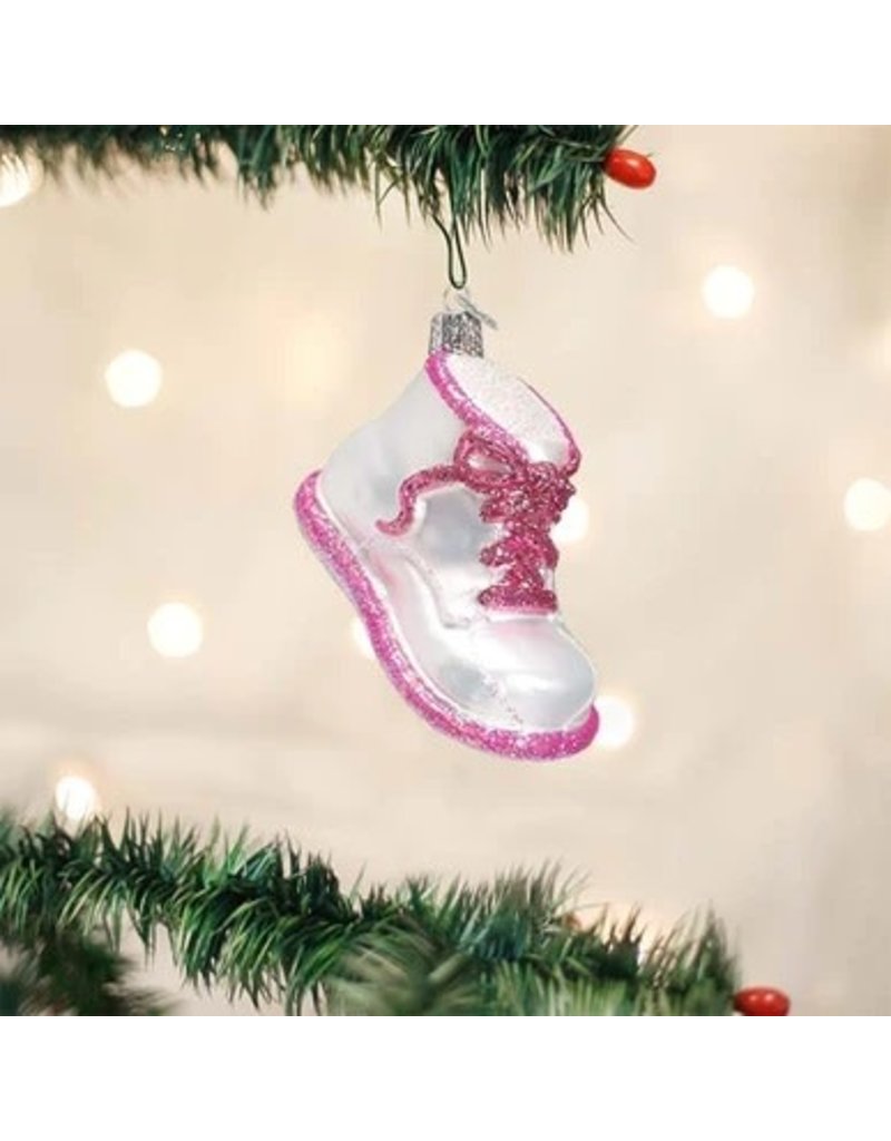 Old World Christmas Old World Christmas Ornament Baby Shoe Pink
