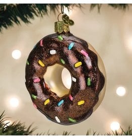 Old World Christmas Ornament Donut Chocolate Sprinkles