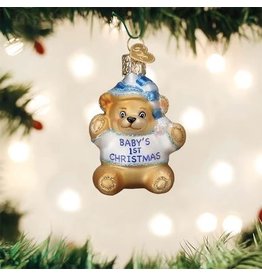 Old World Christmas Old World Christmas Ornament Baby Boy's First Teddy Bear
