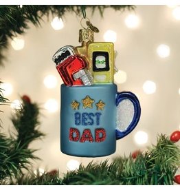 Old World Christmas Ornament Best Dad Mug