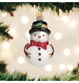 Old World Christmas Ornament Holly Red Hat Snowman
