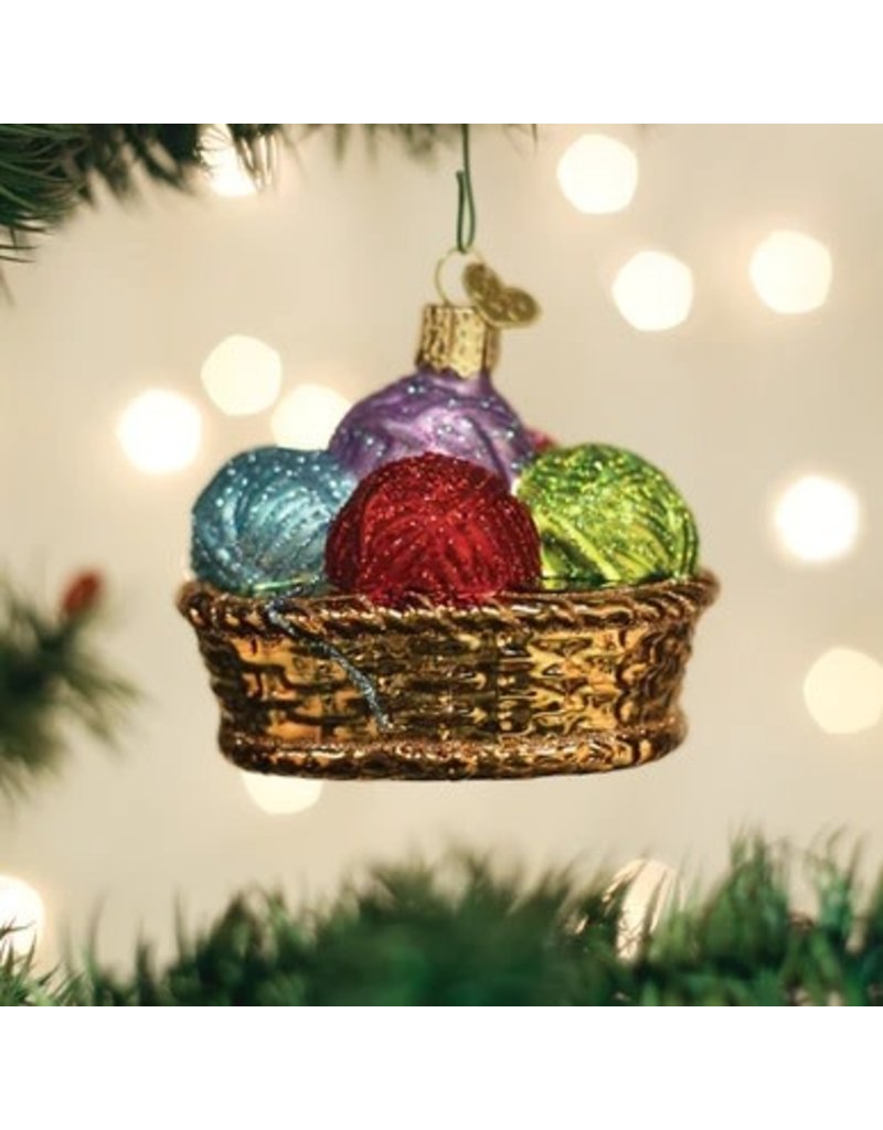 Old World Christmas Old World Christmas Ornament Basket of Yarn