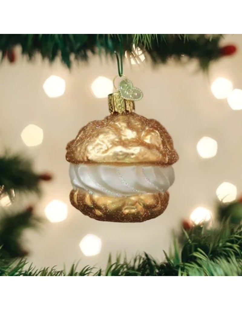 Old World Christmas Ornament Cream Puff