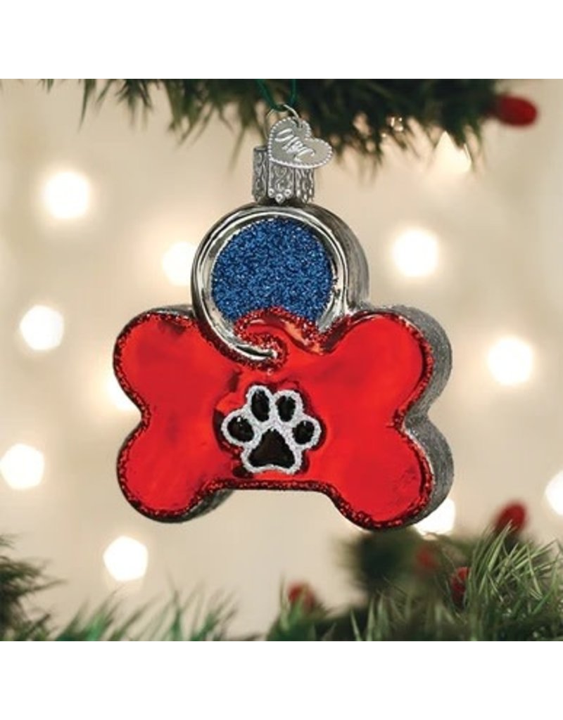 Old World Christmas Ornament Dog Tag