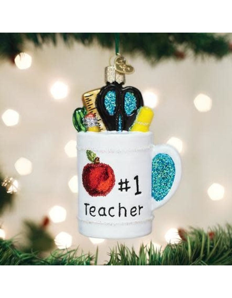 Old World Christmas Old World Christmas Ornament Best Teacher Mug
