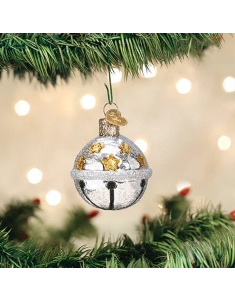 Old World Christmas Ornament Silver Jingle Bell