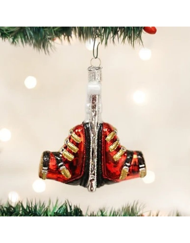 Old World Christmas Ornament Ski Boots