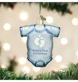 Old World Christmas Old World Christmas Ornament Baby Onesie Blue