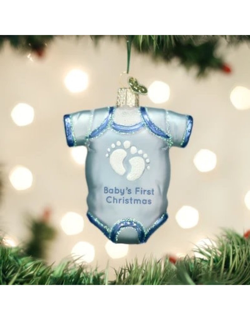 Old World Christmas Old World Christmas Ornament Baby Onesie Blue