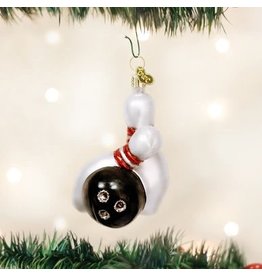 Old World Christmas Ornament Bowling Ball & Pins