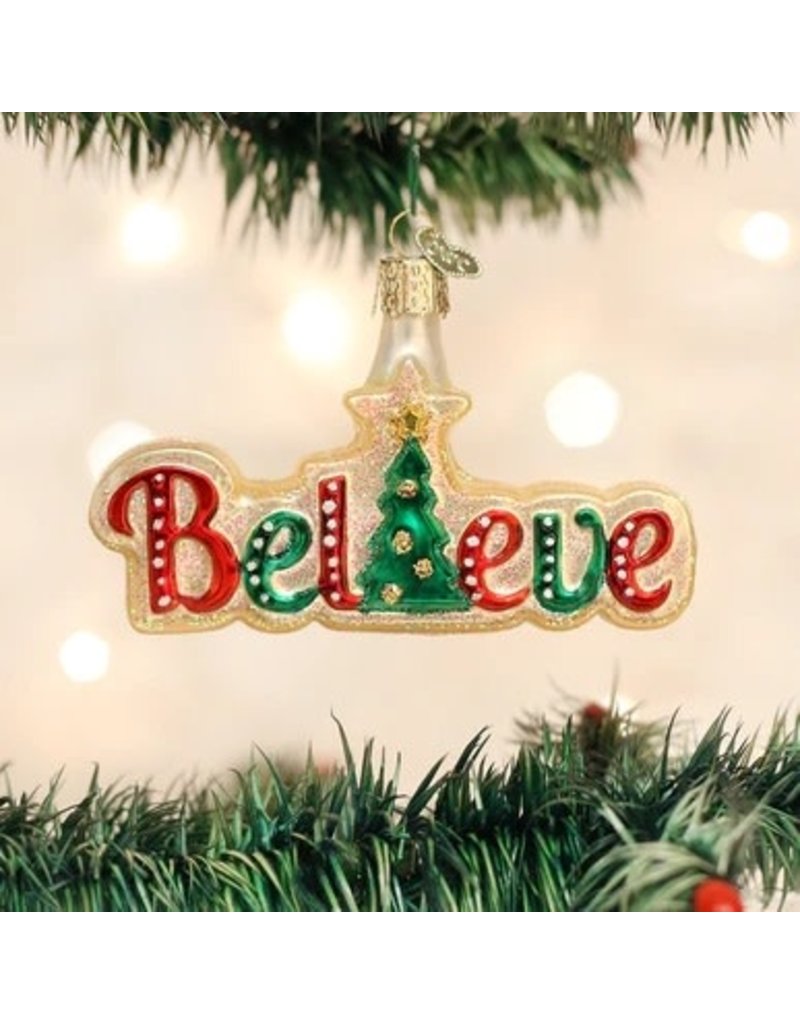 Old World Christmas Ornament Believe