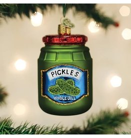 Old World Christmas Ornament Jar of Pickles