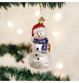 Old World Christmas Ornament Happy Snowman