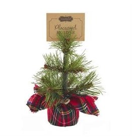 Mud Pie Holiday Placecard Holder Pine Red