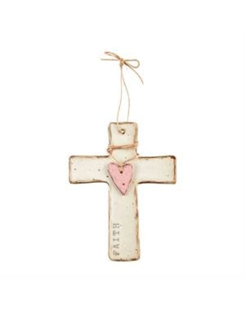 Mud Pie Mud Pie Stoneware Cross Faith