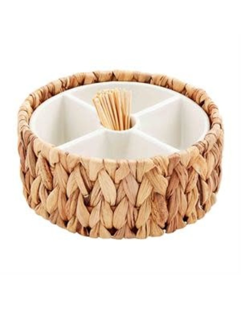 Mud Pie Mud Pie Hyacinth Toothpick Divided Bowl