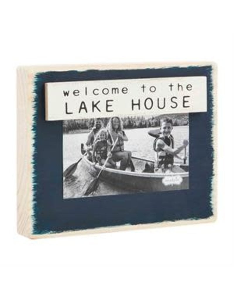 Mud Pie Mud Pie Block Frame Lake House Blue