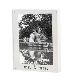 Mud Pie Mud Pie Acrylic Frame Mr and Mrs