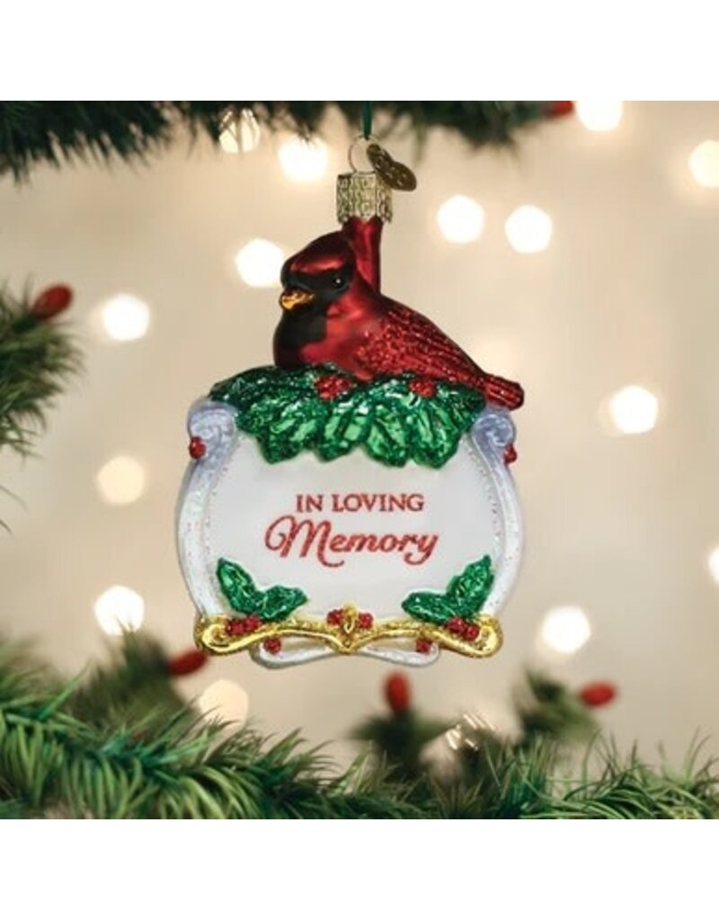 Old World Christmas Ornament Memorial Cardinal