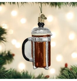 Old World Christmas Ornament French Press Coffee