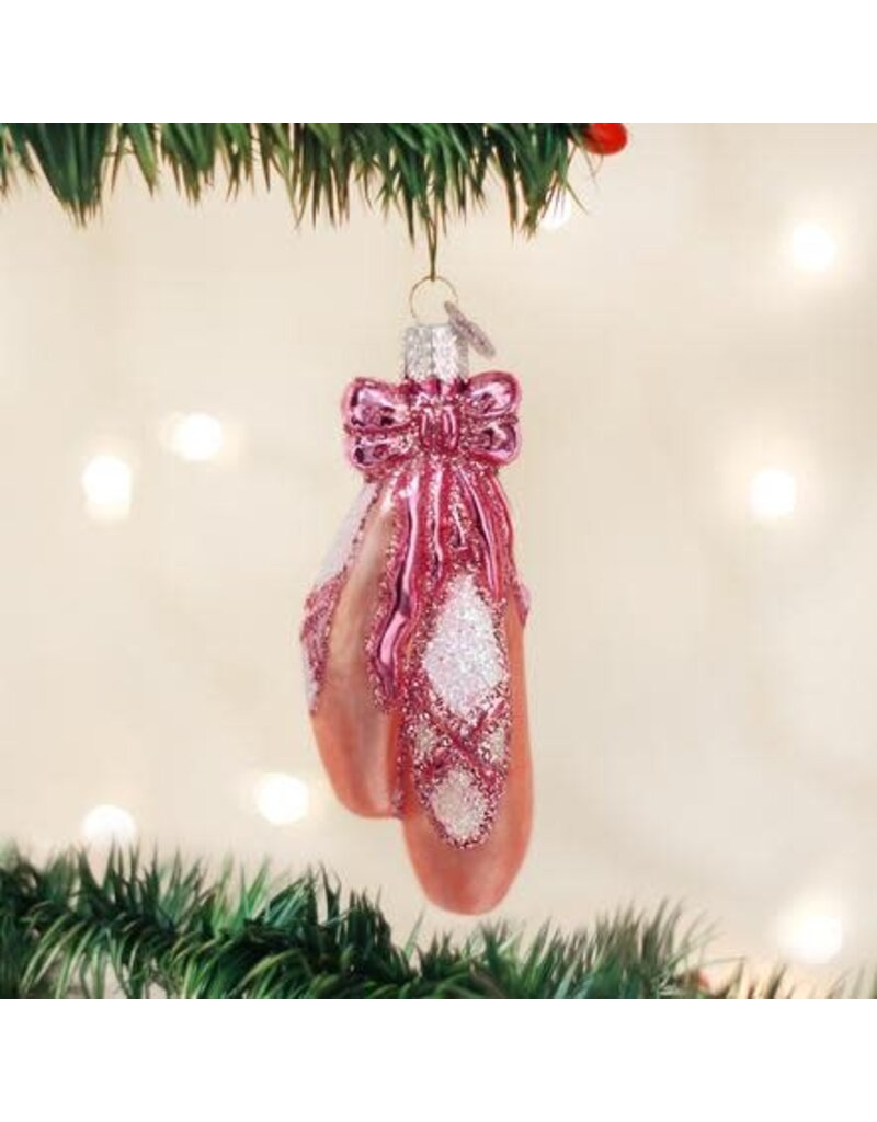 Old World Christmas Ornament Ballet Toe Shoes