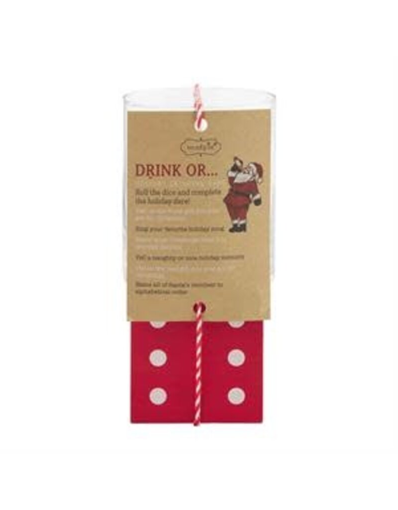 Mud Pie Mud Pie Holiday Xmas Drinking Game Glass Cheers